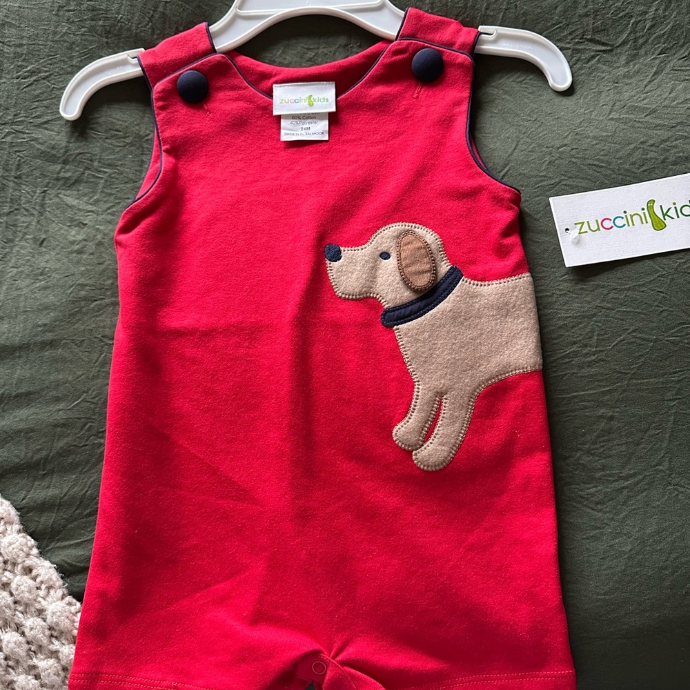 Zuccini Kids Red Dog Bodysuit